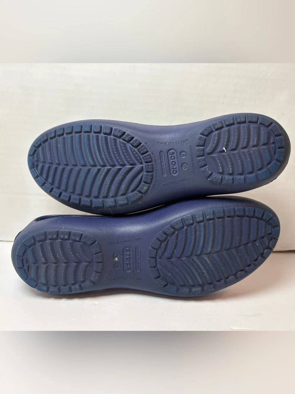 Crocs Kadee Blue Classic Slip-on Ballet Flats Cutout Size 9